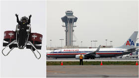 ‘We just passed a guy in a JETPACK’: American Airlines pilot reports bizarre mid-air encounter while landing at LAX