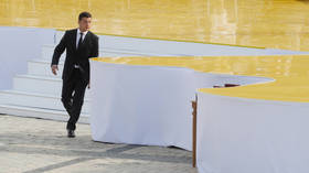 A year after he became president with a landslide victory, fewer than half of Ukrainians now say they trust Volodymyr Zelensky