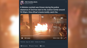 WATCH rioters throwing Molotov cocktails at police in Portland amid nationwide protests over Breonna Taylor case