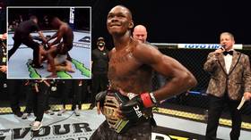 The Disrespect Israel Adesanya Air Humps Stricken Rival Paulo Costa After Brutal Tko Victory In Ufc 253 Title Fight Video Rt Sport News