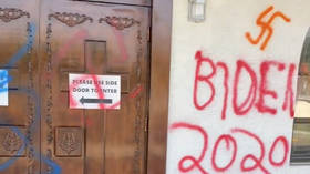 California Catholic cathedral vandalized with 'BLM', swastikas and ‘Biden 2020’ graffiti