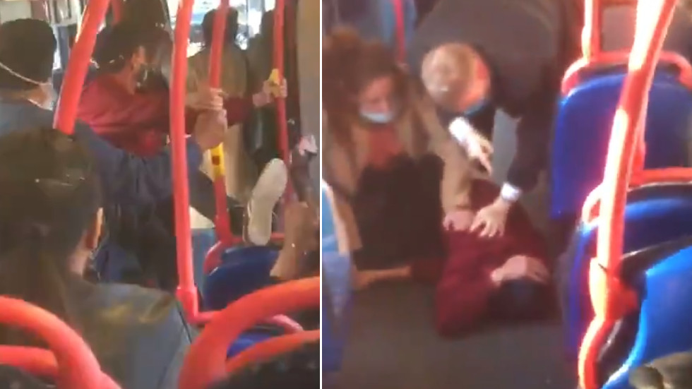 WATCH Irate Bus Passenger Kicks Teenage Girl IN THE FACE For Not