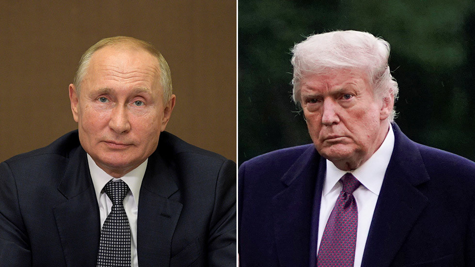 The real 'useful idiots'? Putin says Trump opponents using 'Russia card' to damage US president are playing into Moscow's hands