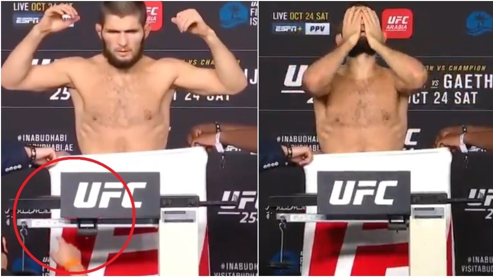 Conspiracy theory explodes online after 'suspicious' Khabib weigh-in ahead of UFC 254