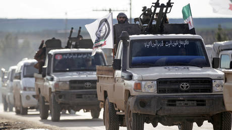 FILE PHOTO: Turkish-backed Syrian militants are seen in Manbij countryside, Syria, on December 28, 2018.