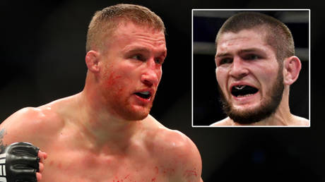 Justin Gaethje (left) takes on Khabib Nurmagomedov at UFC 254 on October 24 © Mark J Rebilas / USA Today Sports | © Stephen R Sylvanie / USA Today Sports