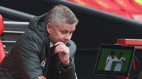 Manchester United manager Ole Gunnar Solskjaer was left with much to ponder after his team's defeat to Spurs. © Reuters
