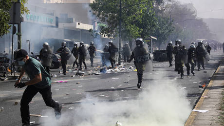Police officers outside a court, where the trial of leaders and members of Golden Dawn takes place in Athens, Greece, October 7, 2020.