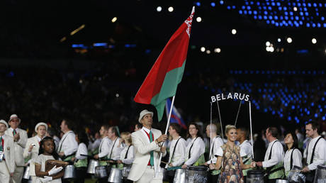 Belorussian team during the opening ceremony of the 2012 Olympic Games REUTERS / Murad Sezer
