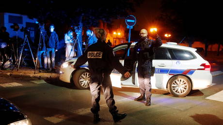 Police at the scene of Friday's attack. REUTERS/Charles Platiau