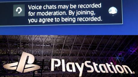 A screen capture (above) shows an alert to PlayStation's new recording feature, while the system's logo was shown at a game show last year in Japan (below).