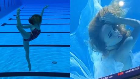 'I've been waiting for this role all my life!' Synchronized swimming queen Chigireva shows off mermaid skills