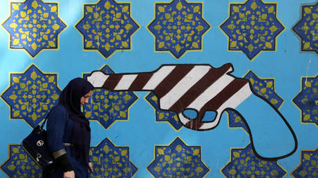 FILE PHOTO: A mural in Tehran, Iran