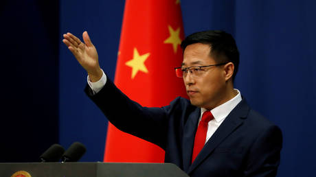 Chinese Foreign Ministry spokesman Zhao Lijian, Beijing, China (FILE PHOTO) © REUTERS/Carlos Garcia Rawlins