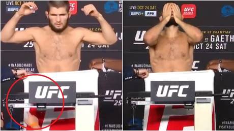 Some fans have suggested Khabib was helped with making weight for his fight with Gaethje. © Screenshot Twitter @espnmma