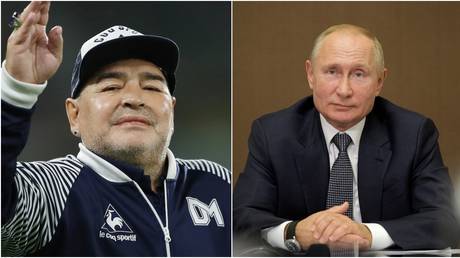 Argentine football icon Maradona has expressed faith in Russian leader Putin.  © Reuters / Kremlin