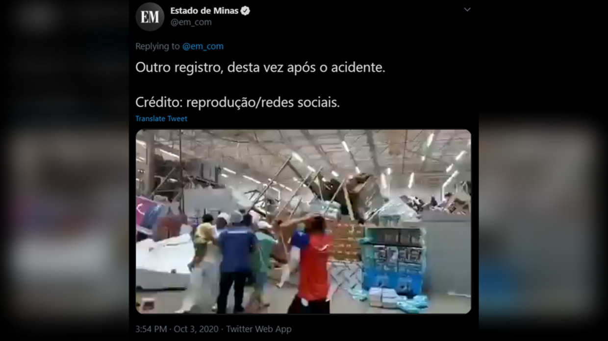 Shelves collapse LIKE DOMINOES in Brazilian supermarket leaving 1 dead ...