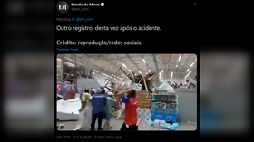 Shelves collapse LIKE DOMINOES in Brazilian supermarket, leaving 1 dead & 8 injured (VIDEOS)