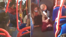 WATCH: Irate bus passenger kicks teenage girl IN THE FACE for not wearing mask, gets swift justice