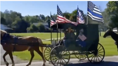 Trump Train, Amish-style? Horses & buggies fly Trump flags after president praises &lsquo;Pennsylvania Dutch&rsquo; (VIDEOS)