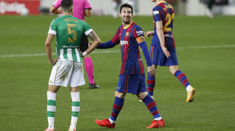 Messi came off the bench to help Barcelona to a crucial win. © Reuters