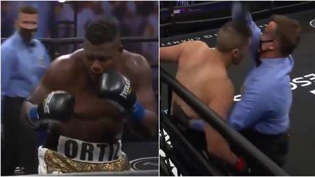 Ortiz returned to the ring with a win. © Twitter @SimBoxx