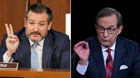 (L) Ted Cruz at a Senate hearing in October; (R) Chris Wallaceis while hosting the Sept. 29 presidential debate. © Reuters