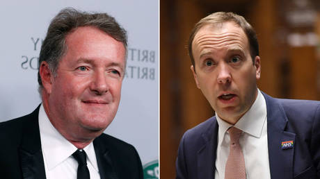(L) Piers Morgan © Reuters / Mario Anzuoni; (R) Matt Hancock © Reuters / UK Parliament