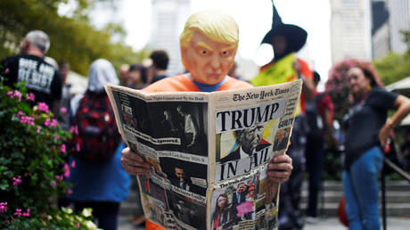 FILE PHOTO: Protest against US President Donald Trump during the UN General Assembly in New York, September 23, 2019.