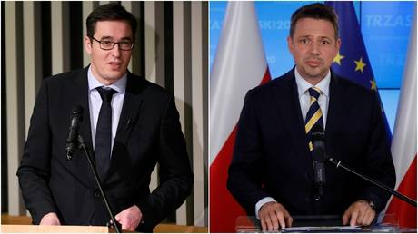Budapest Mayor Gergely Karacsony (L) © Reuters / Tamas Kaszas; Mayor of Warsaw, Rafal Trzaskowski © Reuters / Maciek Jazwiecki