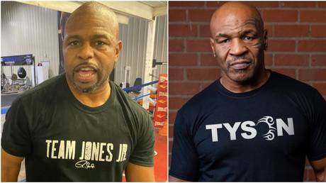 Roy Jones Jr (left) and Mike Tyson (right) are going to go at it in an exhibition match this weekend - Instagram / Roy Jones Jr (left); Mike Tyson (right)