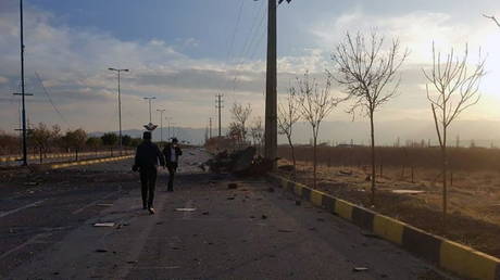 A view shows the site of the attack that killed Prominent Iranian scientist Mohsen Fakhrizadeh, outside Tehran, Iran, on November 27, 2020.