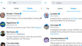 Trump becomes top search result for ‘loser’, Biden for ‘winner’ on Twitter, as platform denies rigging algorithm