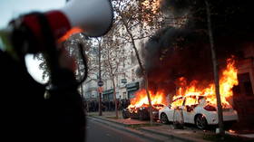 Paris protesters torch cars, set BANK on fire amid clashes over bill slammed as ‘ban on filming police brutality’ (VIDEOS)