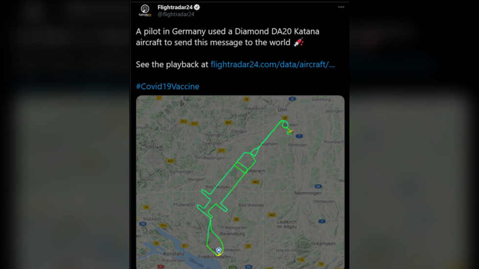 German pilot draws syringe in the sky as nation prepares launch of Covid-19  vaccination program — RT World News | Love Africa News