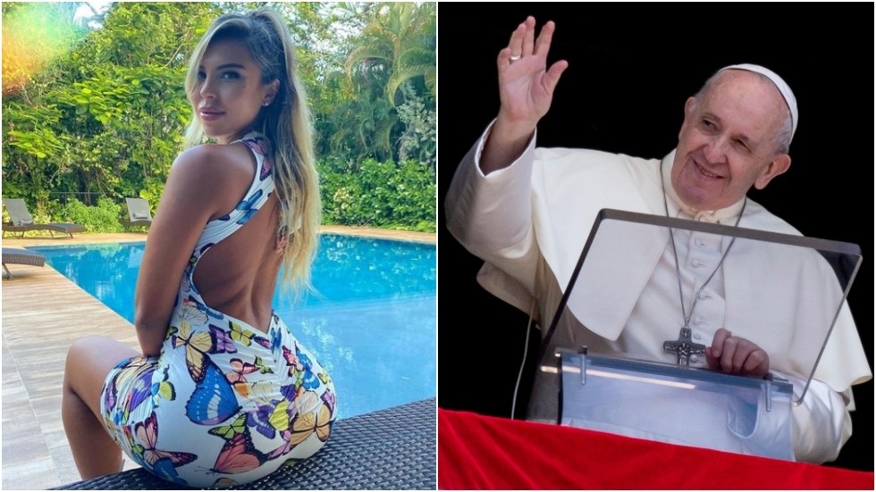 ‘The Pope’s raised thumb gave me more confidence’, says the Instagram star, while the Vatican account likes the sexy photo of ANOTHER model – RT World News