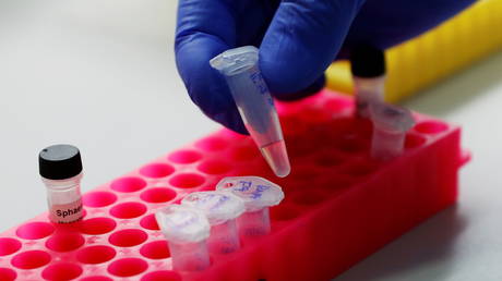 FILE PHOTO A laboratory worker works on fast PCR testing samples in Confidence laboratory, amid the coronavirus disease outbreak, in Vienna, Austria October 30, 2020. © REUTERS/Leonhard Foeger