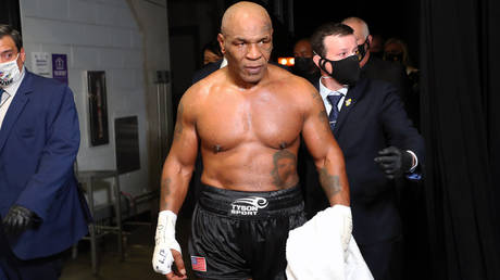 ‘Mike Tyson ‘ATTACKED by fan suspected to be carrying a WEAPON’ after leaving Staples Center following Jones Jr fight – report