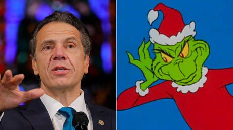 Andrew Cuomo and The Grinch © Reuters / Andrew Kelly and Pixy.org