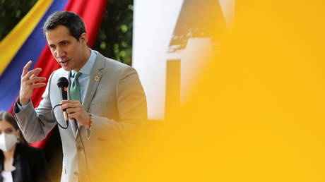 Venezuela's opposition leader Juan Guaido takes part in a gathering with women supporters in Caracas, Venezuela November 18, 2020.
