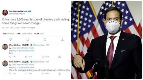 Marco Rubio triggered after Chinese journalist calls fellow senator &lsquo;LIFETIME B**CH&rsquo; for slurring his country