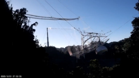 WATCH: Moment massive Arecibo telescope collapsed caught in jaw-dropping footage