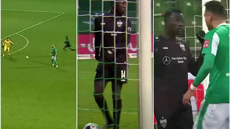 &lsquo;Weakest yellow I&rsquo;ve ever seen&rsquo;: Fans back apologetic football ace who was punished for cheeky goal that enraged opponents (VIDEO)