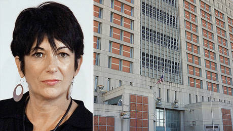 (L) Ghislaine Maxwell © AFP / Handout / Laura Cavanaugh / GETTY IMAGES NORTH AMERICA; (R) Metropolitan Detention Center in the Brooklyn Borough of New York City © REUTERS/Go Nakamura