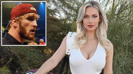 Instagram golf girl Paige Spiranac is no fan of Logan Paul (inset)