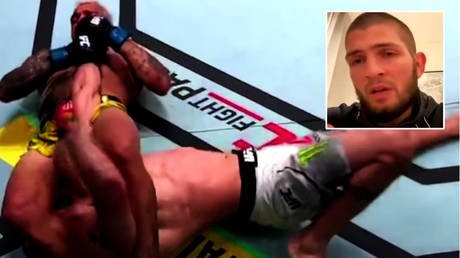 Tony Ferguson (left) lost to Charles Oliveira at UFC 256 - as predicted by Khabib Nurmagomedov © YouTube / Lieutenants Loft | © Twitter / ESPN