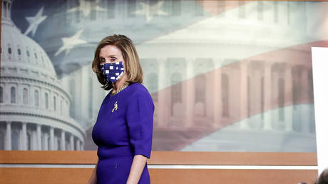 Pelosi, caught violating Covid-19 rules, makes masks compulsory in the House even while SPEAKING