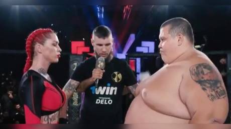 Big deal: Female Russian MMA lightweight who finished 240-KILO man in freakshow signs multi-fight contract with Bellator (VIDEO)