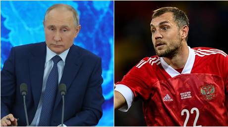 Putin commented on the video scandal surrounding football star Artem Dzyuba. © Sputnik