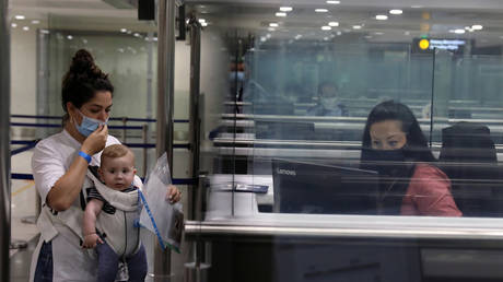 the passport control point at Larnaca International Airport, in Larnaca, Cyprus June 9, 2020.